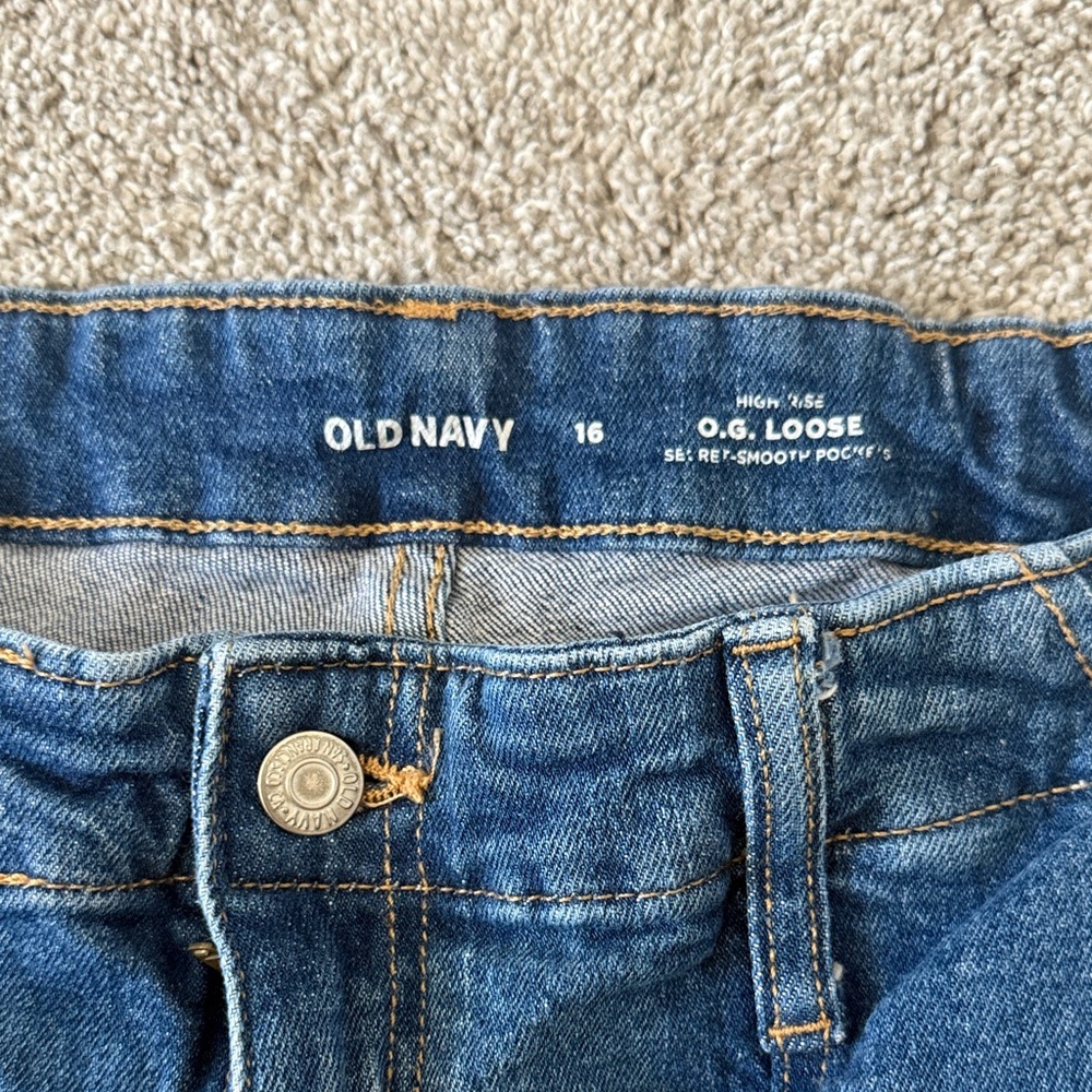 Old Navy Women's Dark Blue Boyfriend Jeans